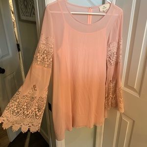Pink lace dress